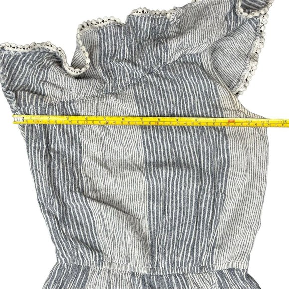 American Eagle Dress Mini One Shoulder Knee Length Crinkle Ruffle Womens Size XS - Picture 7 of 11